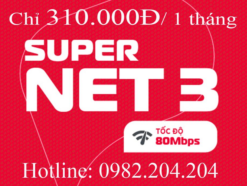 Gói cước Supernet 3 Viettel