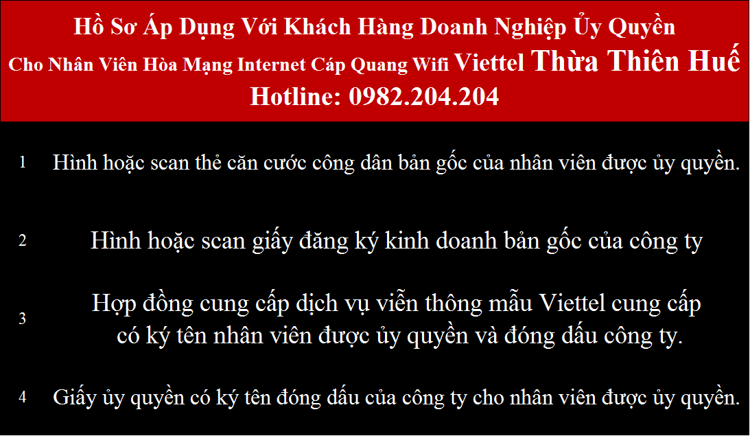Đăng ký mạng Viettel Thừa Thiên Huế
