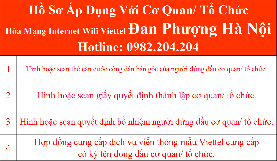 Đăng ký lắp mạng Viettel Đan Phượng Hà Nội
