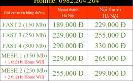 Bảng giá các gói cước wifi Viettel tại Hà Nội 2023